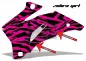 Preview: Zebra Girl - Designfarbe = Schwarz, Hintergrund = Pink